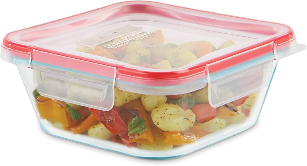 Pyrex Freshlock Glass Food Storage Container, Airtight & Leakproof Locking Lids, Freezer Dishwash... | Amazon (US)