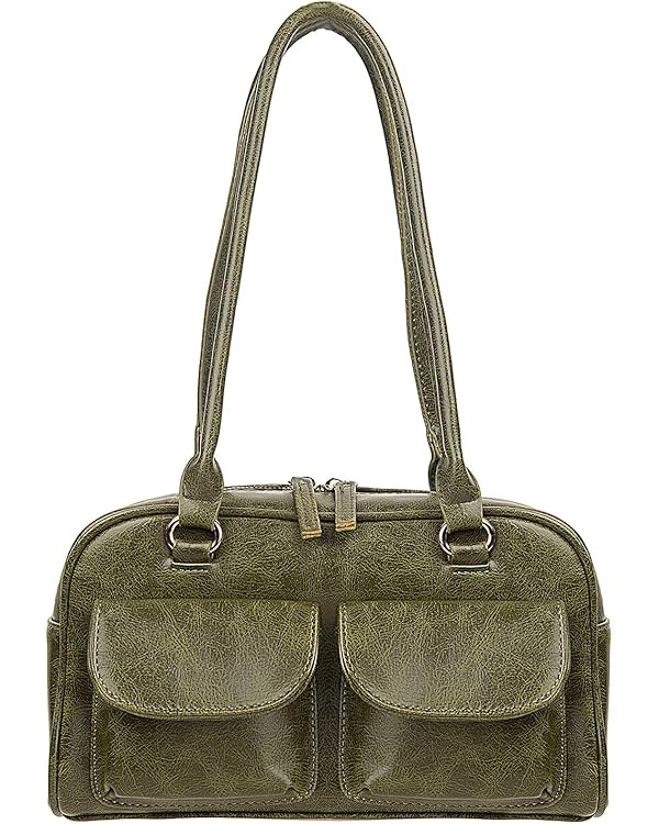 Y2K Shoulder Purses for Women Trendy - PU Leather Retro Boston Handbag, Lightweight and Versatile... | Amazon (US)