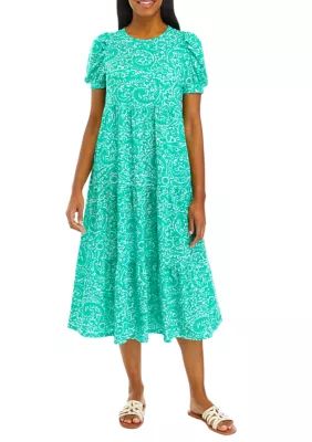 Crown & Ivy™ Women's Baby Terry Tiered Midi Dress | Belk