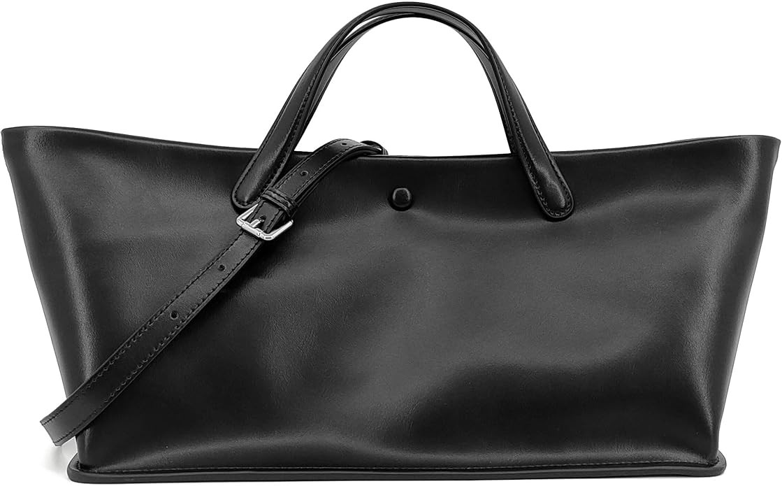 2Pcs Set, Large Leather/Canvas Tote Bag for Women, Casual Designer Detachable Crossbody Shoulder ... | Amazon (US)