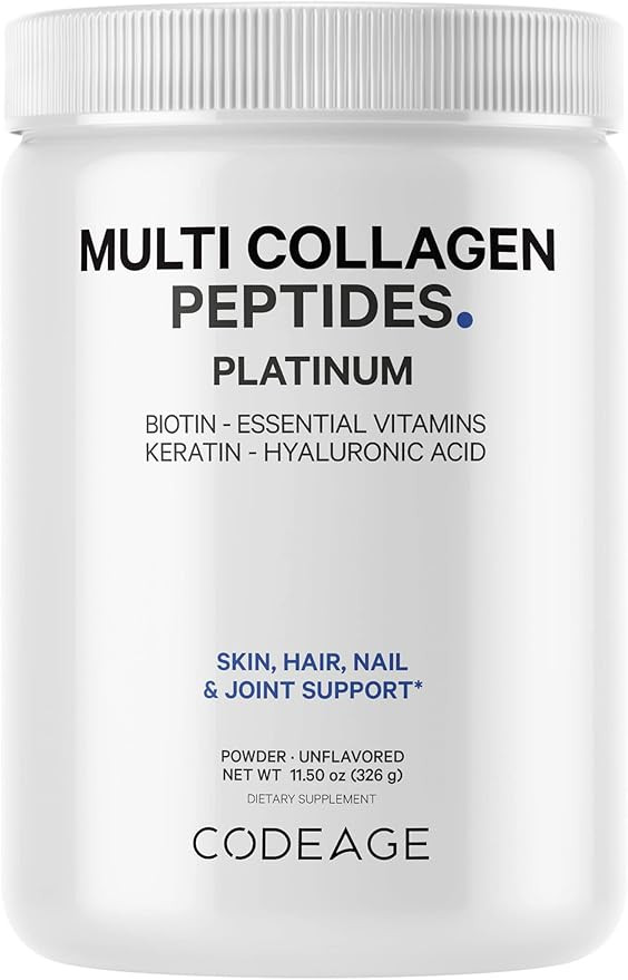 Codeage Multi Collagen for Women & Men Biotin 10000mcg Keratin, Protein Powder Vitamin C B6 D3, H... | Amazon (US)
