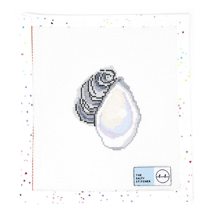 Oyster with Pearl | Greystone Needlepoint