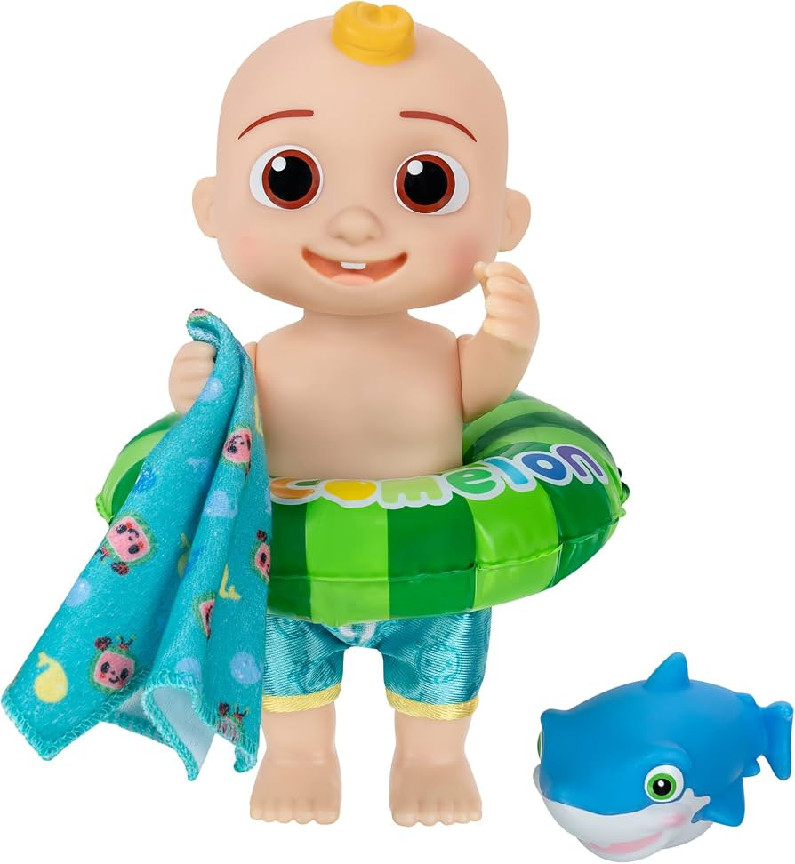 CoComelon - Splish Splash JJ Doll- with Shark Bath Squirter and Water Accessories Water Play - To... | Amazon (US)