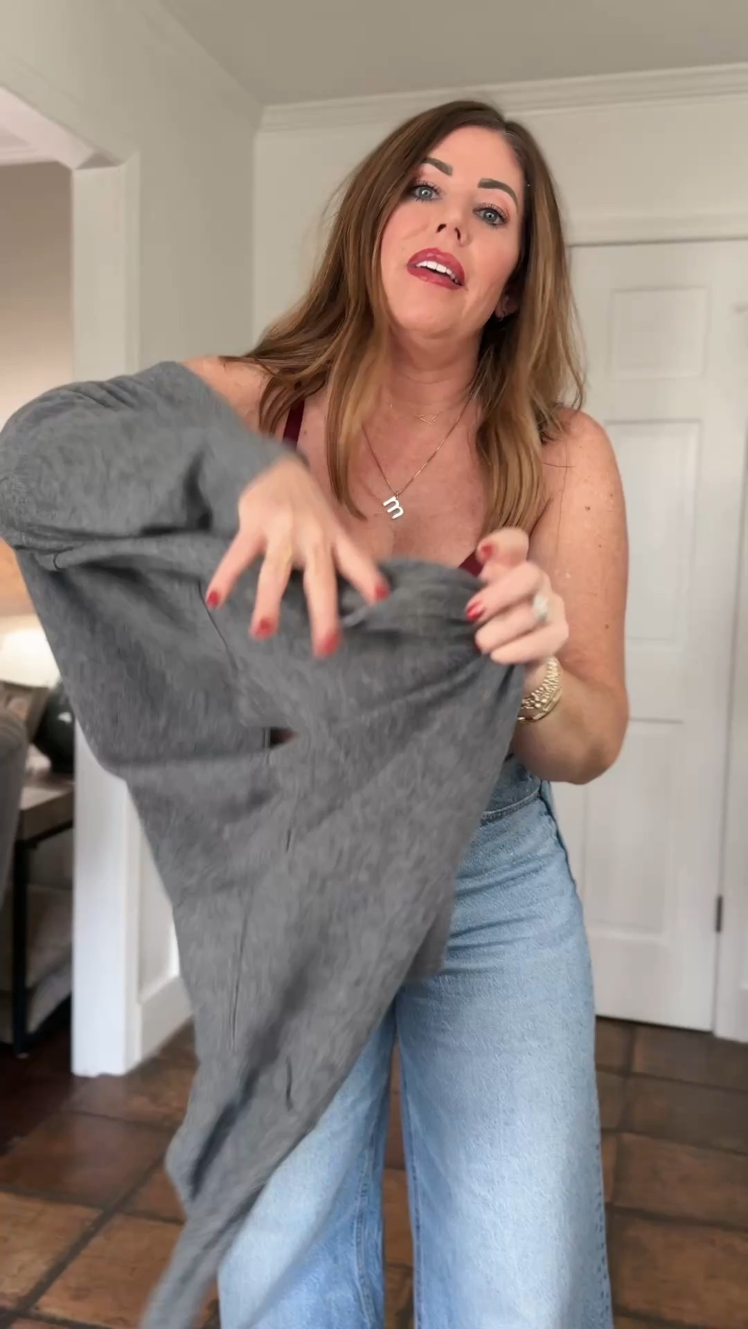 Ends tonight! 🚨Buy more gift more Sale! $50 off $150 / $100 off $300 / $150 off $500🚨
Obsessed with this sweater! Lightweight, slouchy fit, super cozy cashmere! It comes in a ton of colors and it’s the perfect sweater. I love the wide mock neck and the drop shoulders. I sized up to a large mainly because it was the only one in store, but I love the fit of this and the way the fabric moves.



#LTKGiftGuide #LTKOver40 #LTKSaleAlert