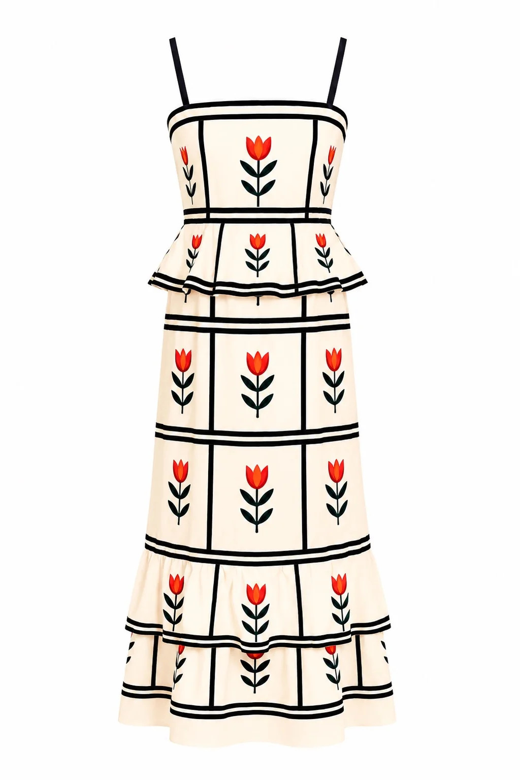 Millard Ivory Tulipa Midi Dress | Anna Cate Collection