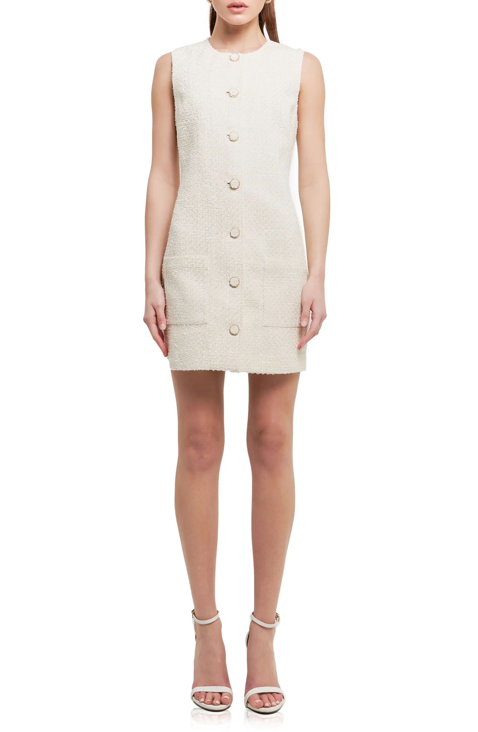 Sleeveless Tweed Minidress | Nordstrom