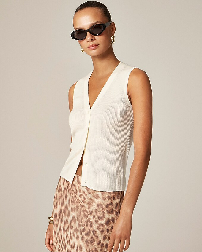 Cashmere-silk blend sweater shell | J. Crew US