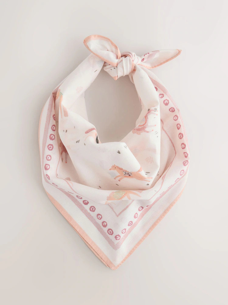 Ecru/Pink Unicorn Headscarf | Next US