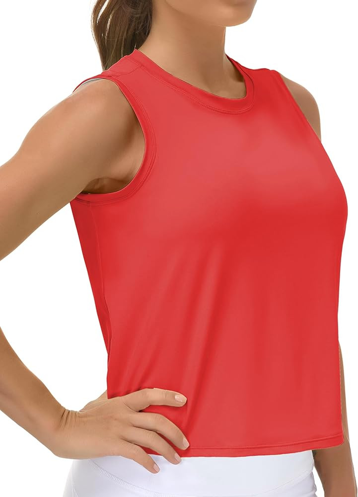 THE GYM PEOPLE Women's Workout Tops in Ice Silk Quick Dry Sleeveless | Amazon (US)