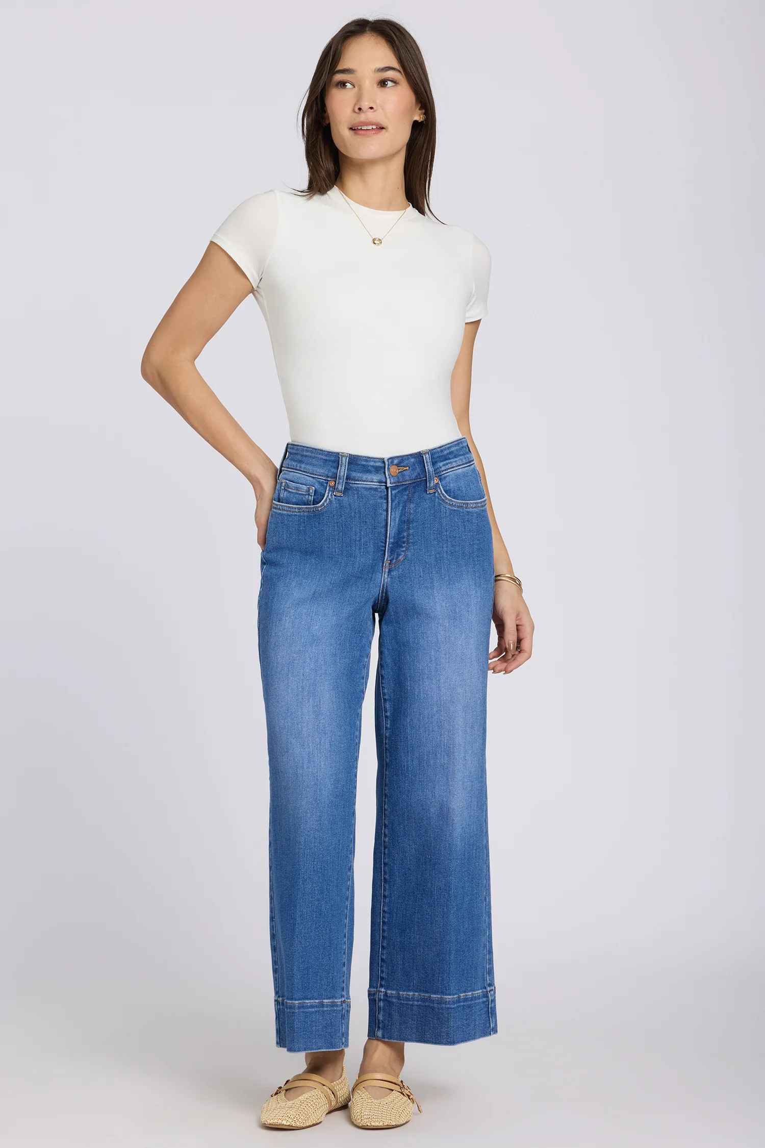 Teresa Wide Leg Ankle Jeans - Blue Paradise | NYDJ