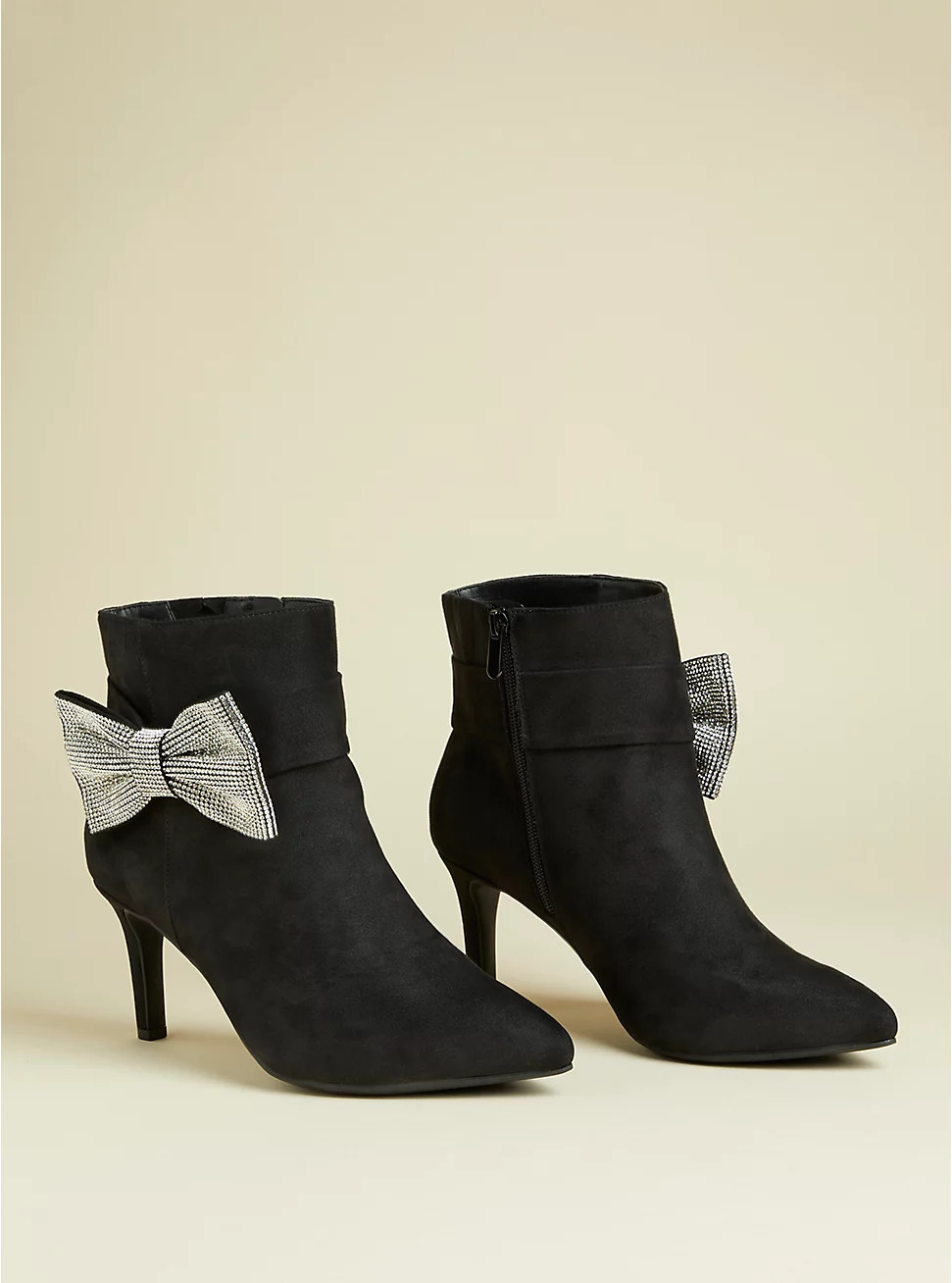 Rhinestone Bow Stiletto Bootie (WW) | Torrid (US & Canada)