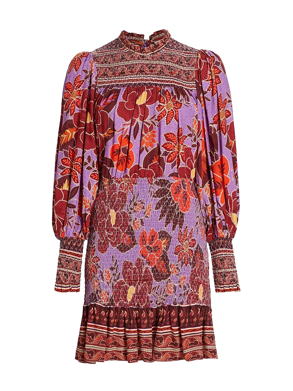 Smocked Floral Minidress | Saks Fifth Avenue