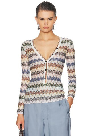 Missoni V-Neck Sweater in Multi | FWRD 