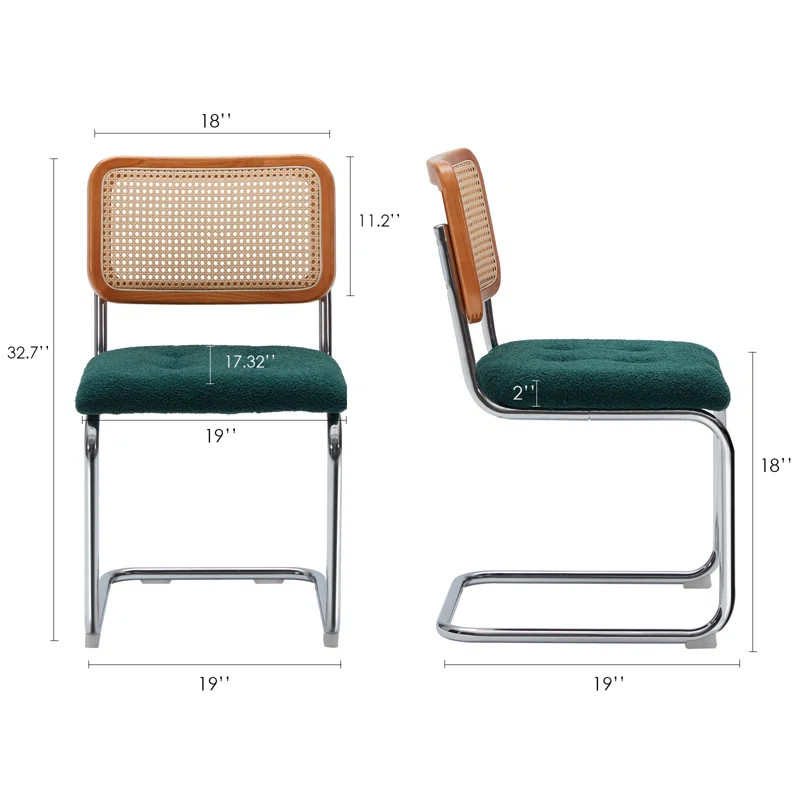 Kubiak Boucle Upholstered Side Dining Chairs | Wayfair North America