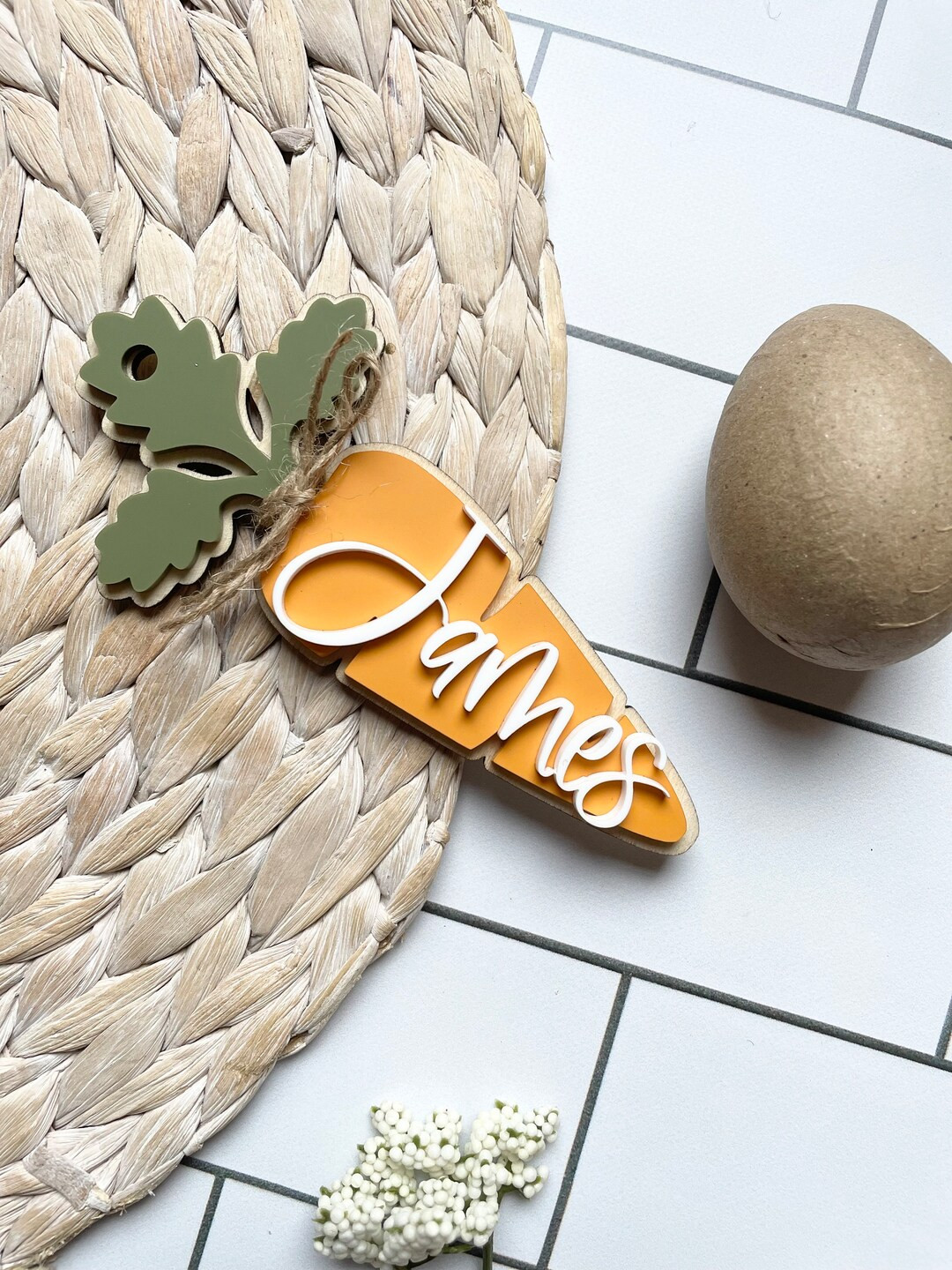 Carrot Gift Tag Easter Acrylic Wooden Engraved | Etsy (US)