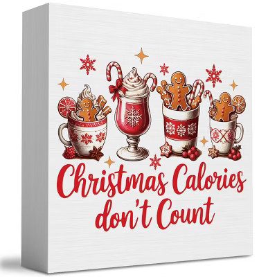 Christmas Kitchen Decorations, Hot Cocoa Sign Gingerbread Home Decor for Table Shelf | Target