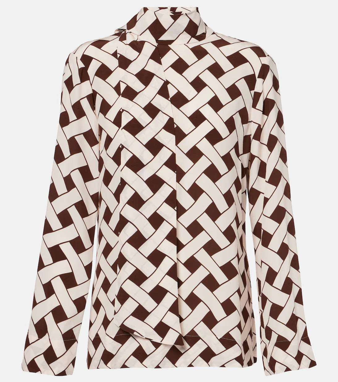Libra printed tie-neck blouse | Mytheresa (UK)