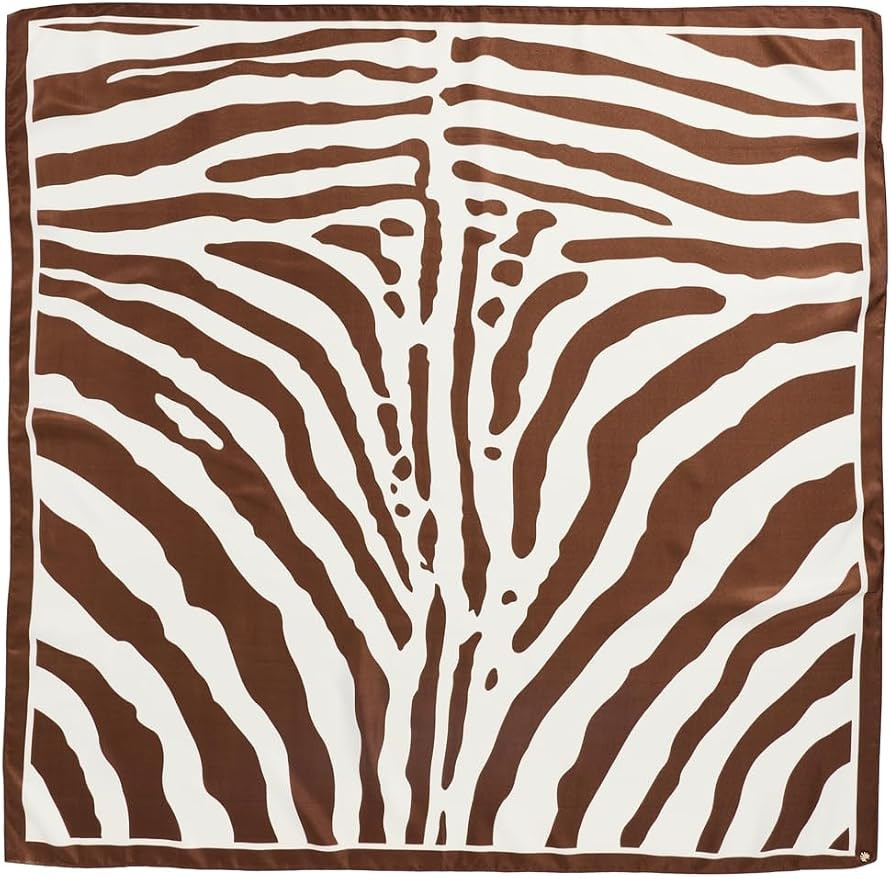 Lele Sadoughi Women's Oversized Zebra Square Satin Scarf | Amazon (US)