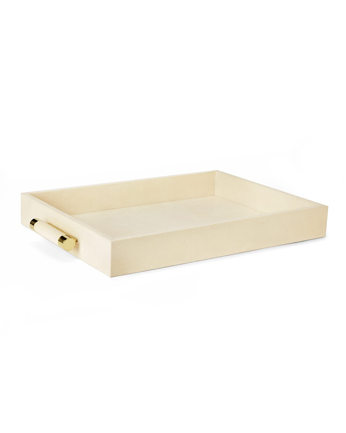 Cream Faux- Shagreen Rectangular Tray | Horchow