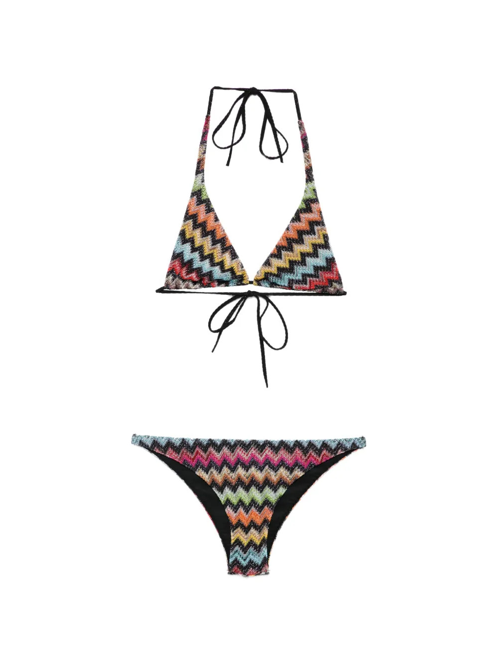 Missoni zigzag-knit Bikini | Black | FARFETCH | Farfetch Global