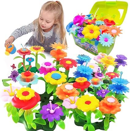 Scientoy Flower Garden Building Toys, Stem Toys Build a Garden for Girls, 130 PCS Flower Pretend ... | Amazon (US)