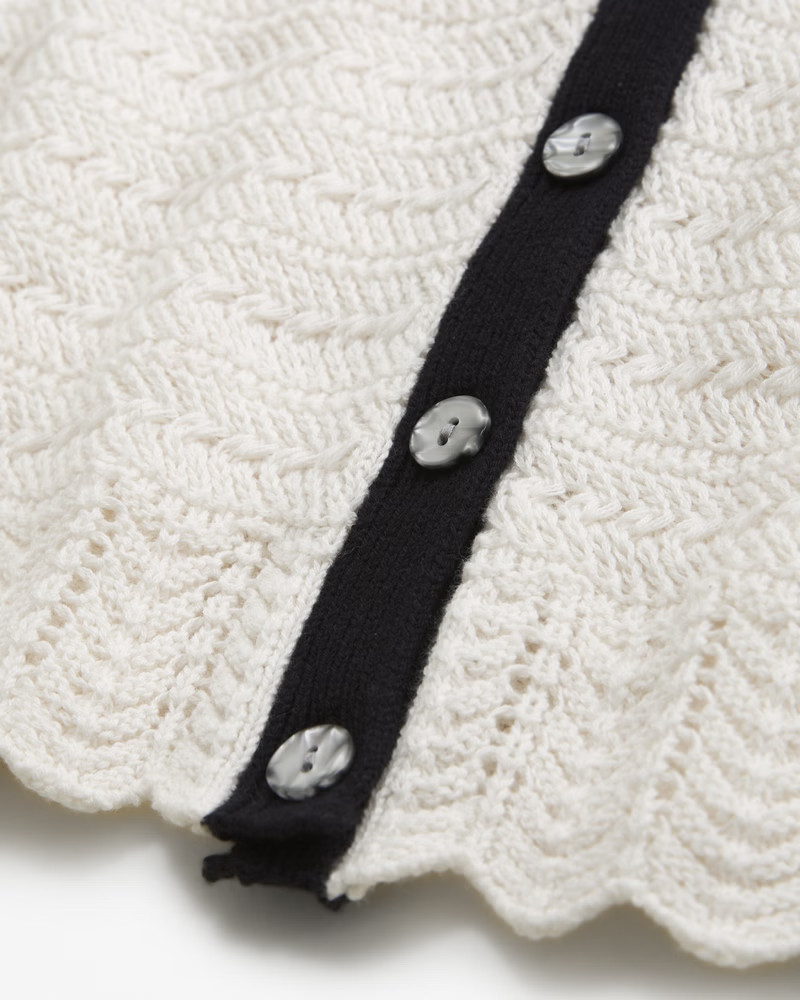 Women's Crochet-Style Sweater Vest | Women's Tops | Abercrombie.com | Abercrombie & Fitch (US)