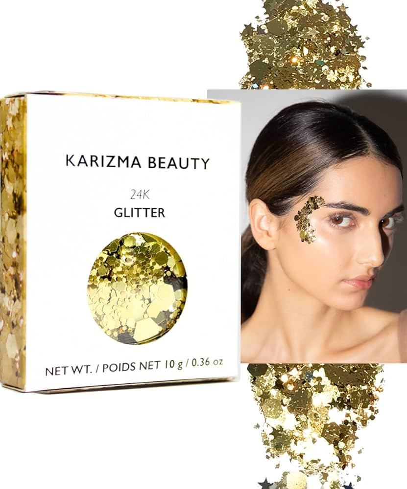 KARIZMA 24K Gold Glitter. 10g Chunky Face Glitter, Hair Glitter, Eye Glitter and Body Glitter for... | Amazon (US)