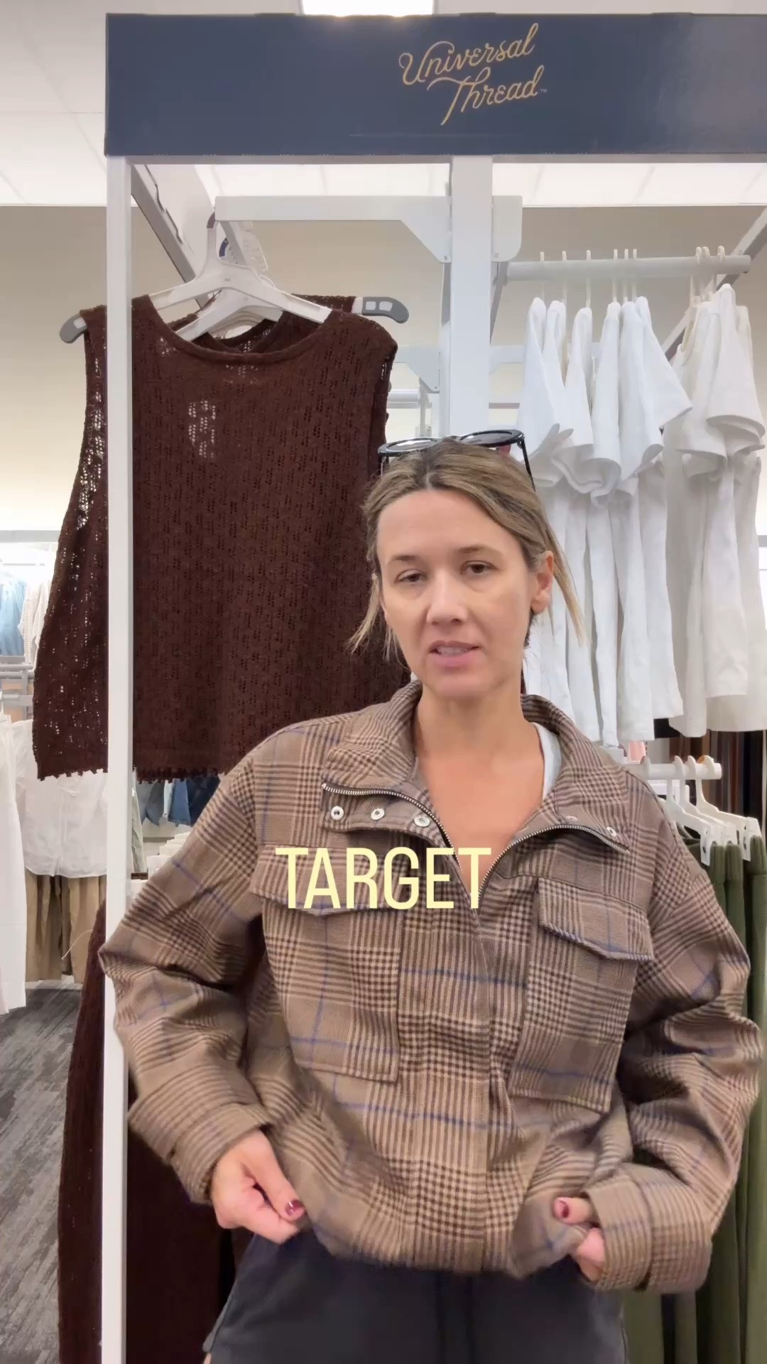 @Target plaid funnel neck jacket size medium
No pockets on the side - cinched on the bottom but no cord so not adjustable- super soft and love the plaid and oversized fit 🤎

#LTKSeasonal #LTKOver40 #LTKvlog