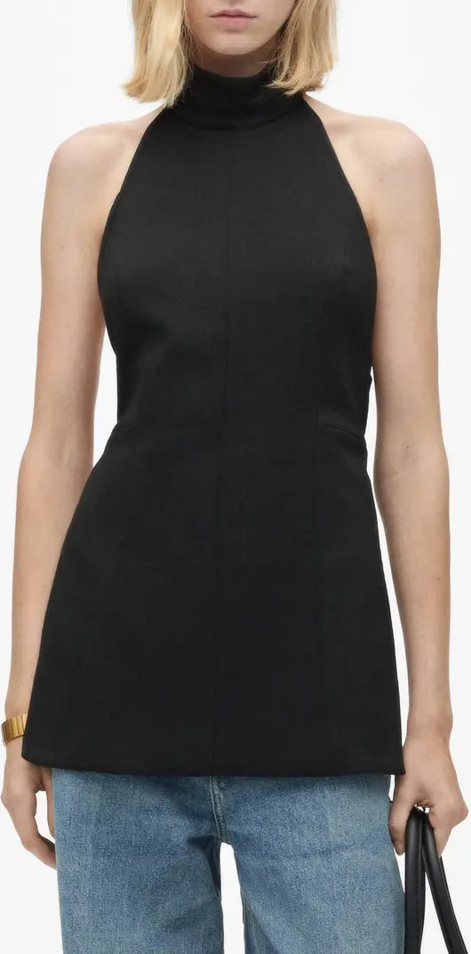 MANGO Open Back Halter Top | Nordstrom | Nordstrom