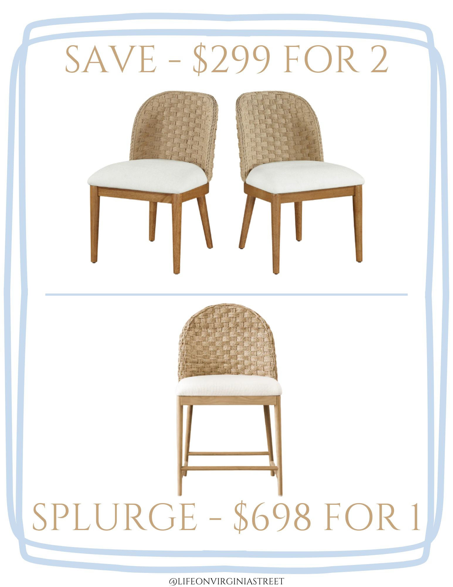 HIGH SELL-OUT RISK! These designer look for less woven dining chairs (and counter stools!) are a great look for less to the Studio McGee Molly dining chair and counter stools! Such a great value! #ltkhome #ltksalealert #ltkseasonal 

 

#LTKSeasonal #LTKHome #LTKSaleAlert