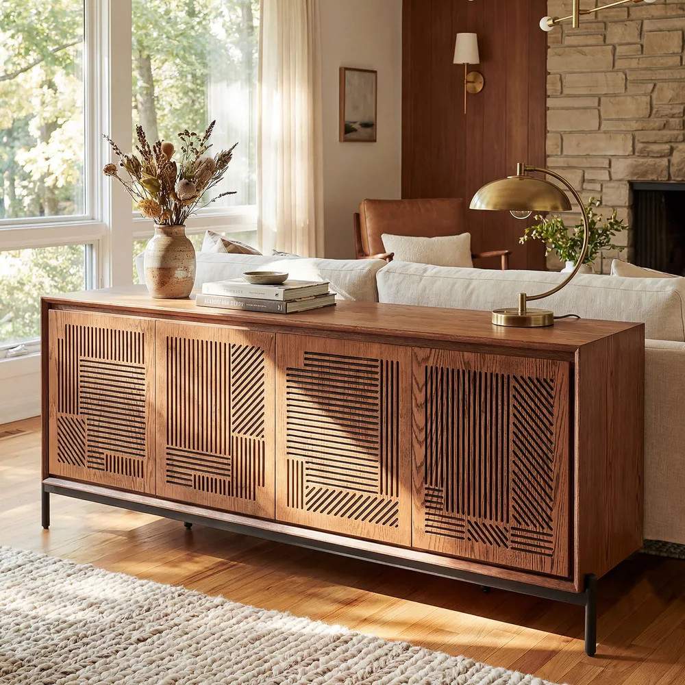 Linea 74" Media Console$1,4996 ReviewsCollection:Media ConsoleMedia ConsoleSideboardFinish:Walnut... | Hernest