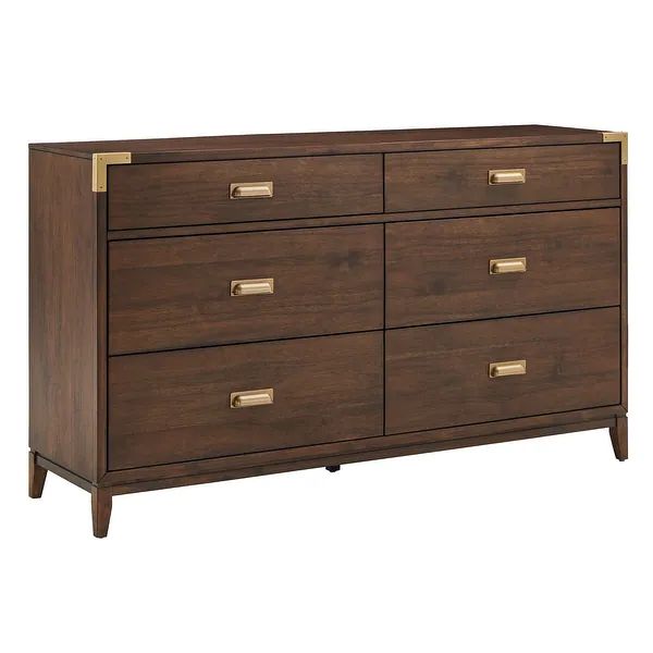 Khourush 64" Wide 6 - Drawer Campaign Dresser by iNSPIRE Q Modern - Overstock - 36035696 | Bed Bath & Beyond
