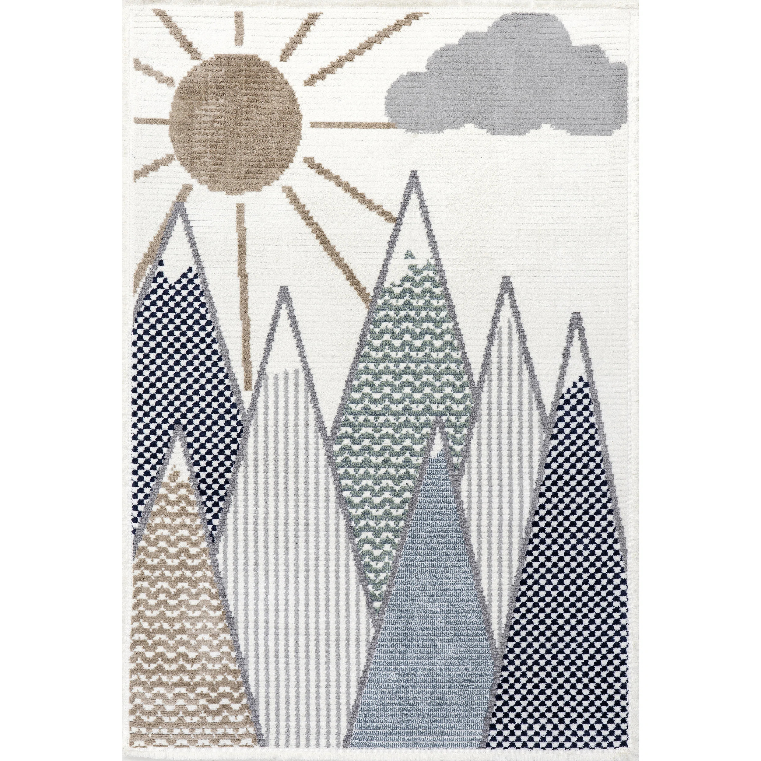 Elsha Rocky Mountains Kids Fringe Area Rug | Wayfair North America