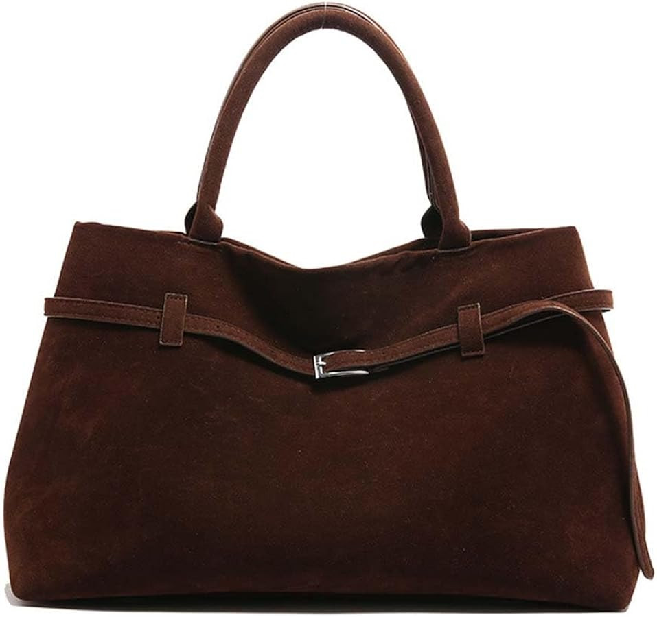 Suede Tote Bags for Women - Leather Top Handle Bag Modavo Suede Tote Handbags Slouchy Hobo Bags | Amazon (US)