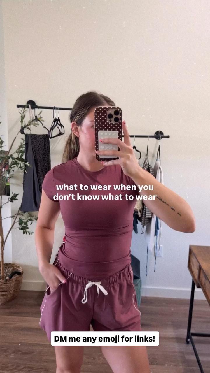 The best matching set to just throw on and go! I am 510 wearing a small on top and in the shorts