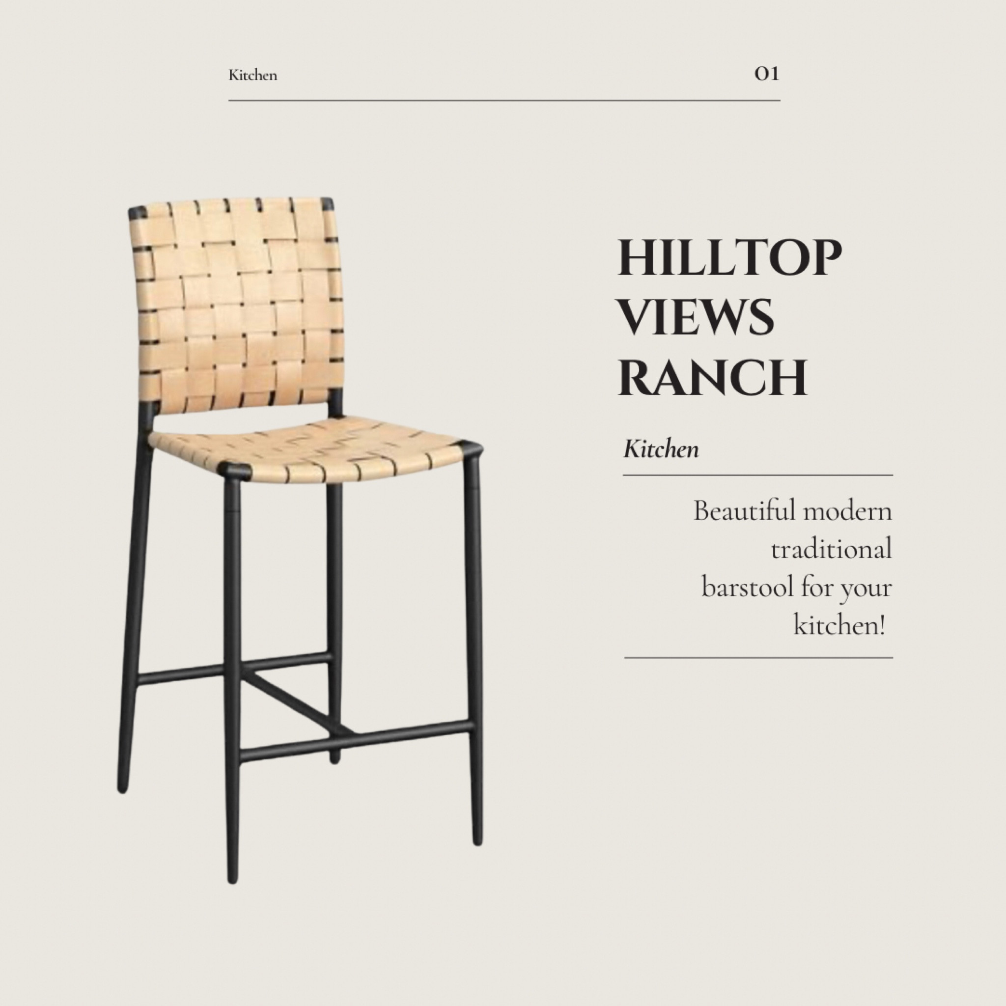 Bring a touch of delightful, distinctive seating style to your home with the Wellfleet Woven Faux Leather Metal Base Counter Height Barstool from Threshold™. This counter height barstool features a metal frame and faux-leather woven seat and back, as well as an armless silhouette to deliver both comfort and contrast. The barstool is supported by slim and straight tubular legs, accompanied by a sleek cross stretcher at the bottom for better stability and balance. This 24-inch barstool makes the perfect addition to your home workspace, kitchen or dining room.
Woven bar stool with a backed and armless silhouette, metal frame offers style and support, faux-leather woven accents and metal frame offer chic contrast, metal footrest keeps your feet from dangling, wellfleet woven faux leather metal base counter height barstool natural

#LTKhome