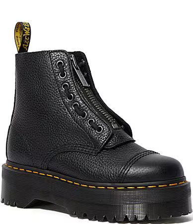 Dr. Martens Women's Sinclair Front Zip Platform Combat Booties - 11 | Dillard's