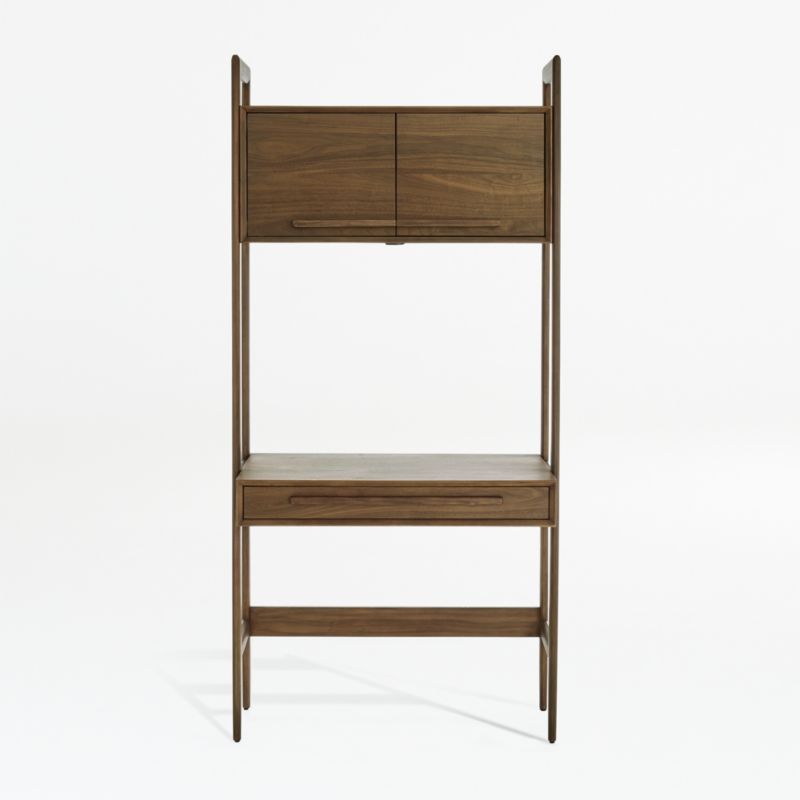 Tate Bookcase Desk with Outlet + Reviews | Crate and Barrel | Crate & Barrel