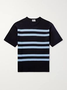 Acne Studios - Striped Ribbed-Knit T-Shirt | Mr Porter US