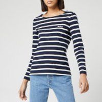 Barbour Women's Hawkins Breton Stripe Long Sleeve Top - Navy/White - UK 10 | The Hut (UK)