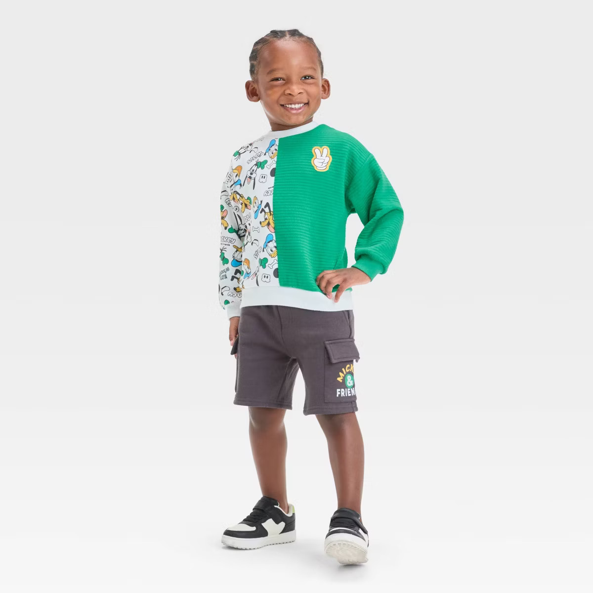 Toddler Boys' 2pc Disney Mickey Mouse & Friends Pullover Top and Shorts Bottom Set - Green | Target