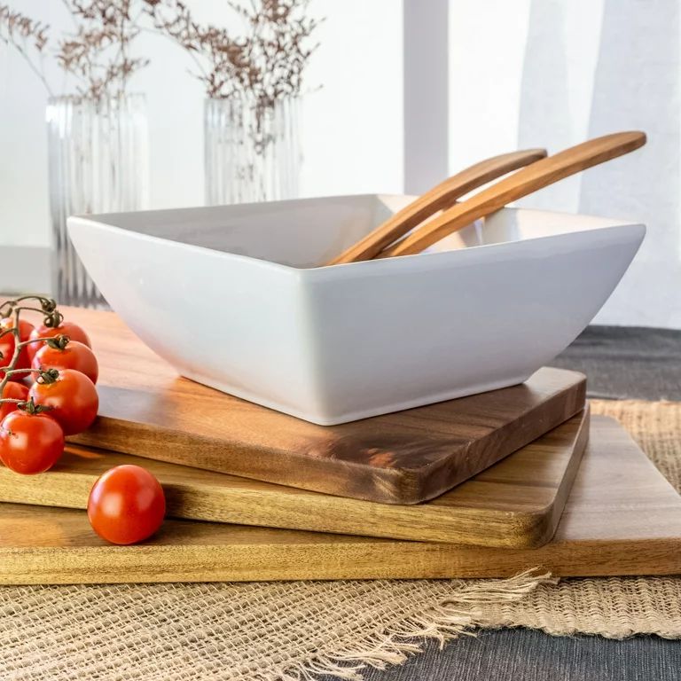 Better Homes & Gardens Porcelain Large Square Serve Bowl White | Walmart (US)