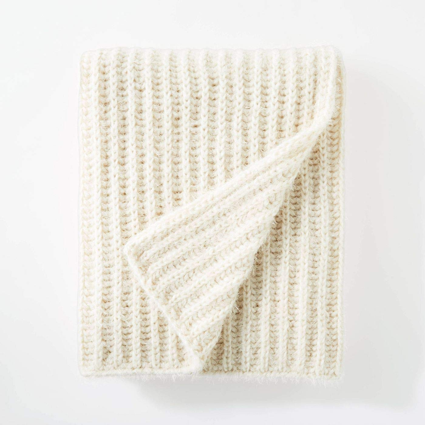 Sour Cream Chunky Knit Throw Blanket by Threshold Collection Designed w/ Studio McGee | Amazon (US)