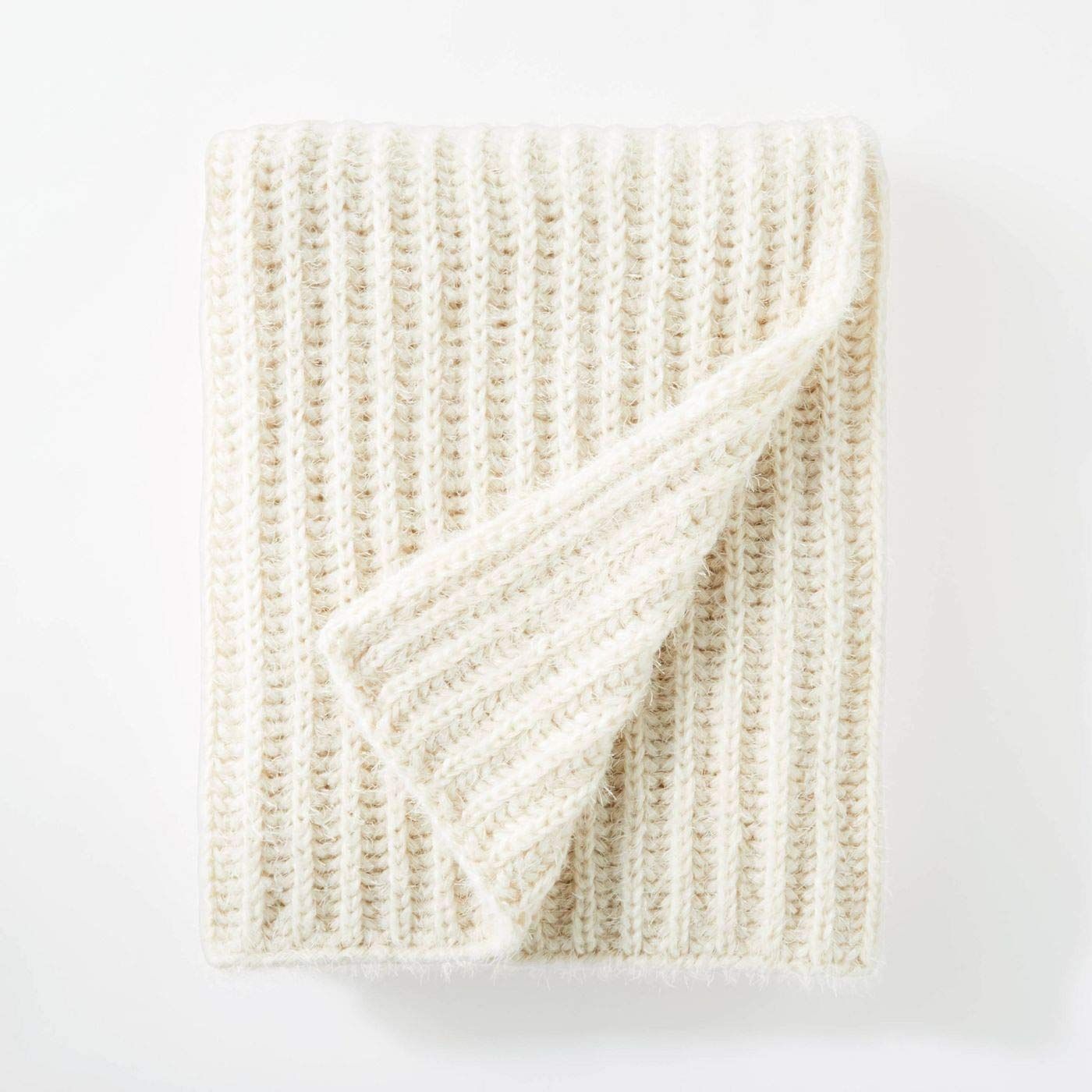 Sour Cream Chunky Knit Throw Blanket by Threshold Collection Designed w/ Studio McGee | Amazon (US)