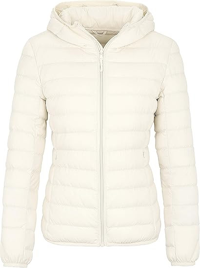 Wantdo Women's Hooded Packable Ultra Light Weight Short Down Jacket | Amazon (US)
