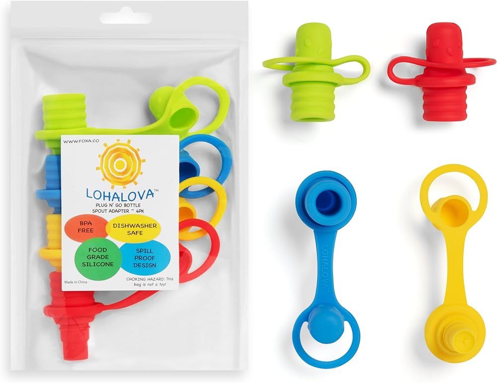 Lohalova Spill-Proof Water Bottle Spout Adapter for Kids - Water Bottle Adapter Toddlers and Adul... | Amazon (US)