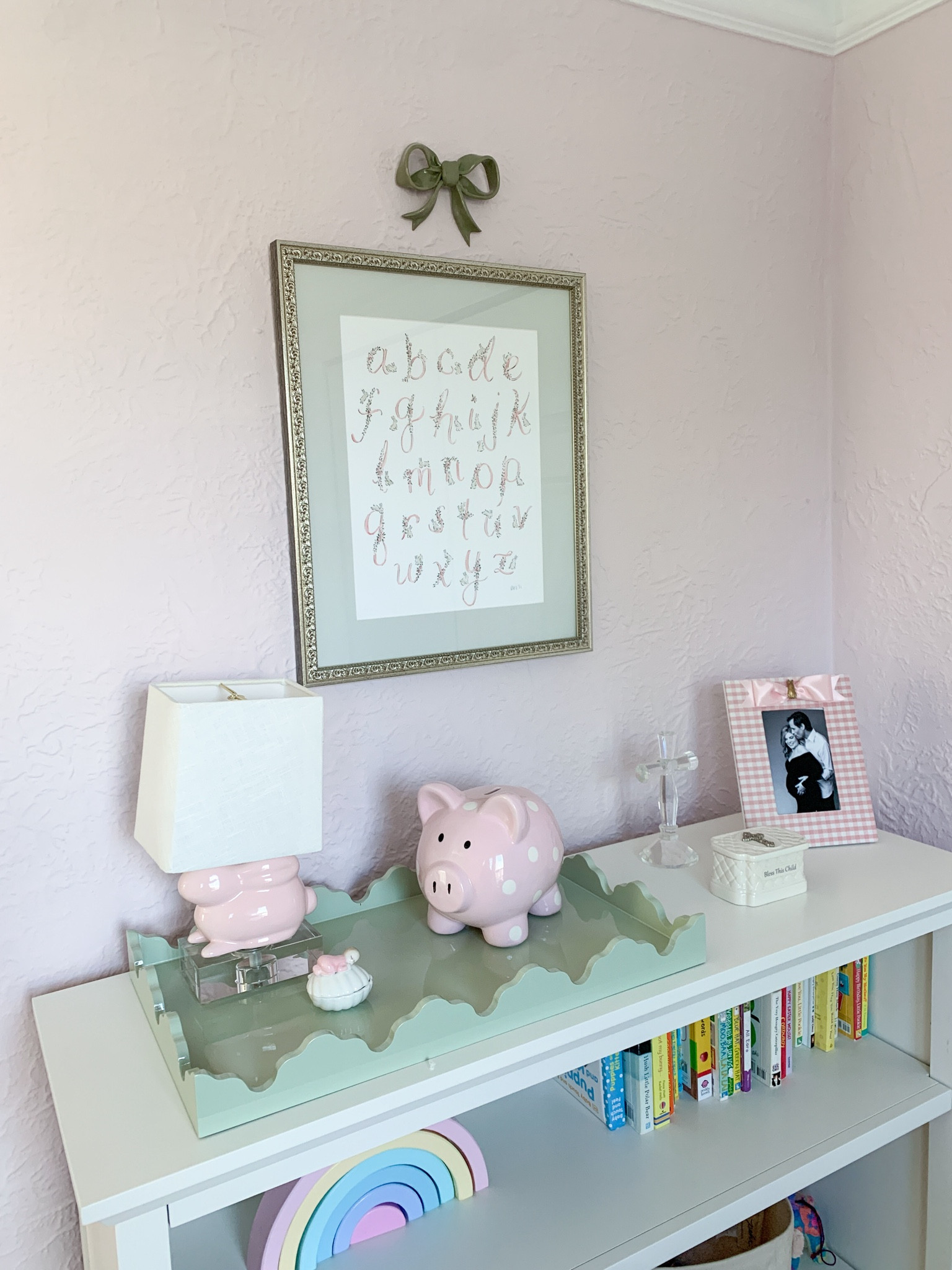 Baby girl nursery details 💚🩷

#LTKkids #LTKhome #LTKbaby