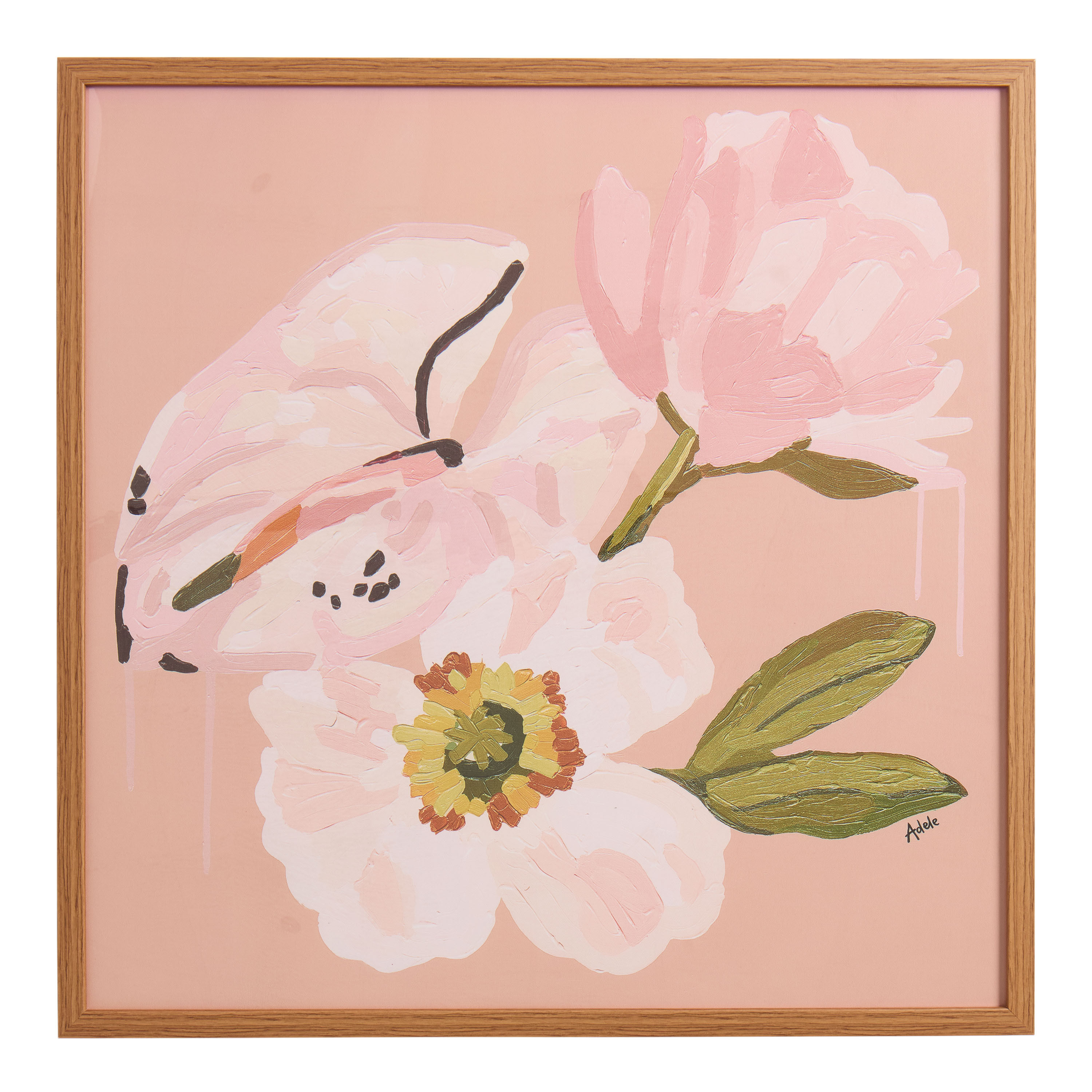 Pink In Bloom by Adele Naidoo Framed Canvas Wall Art | World Market