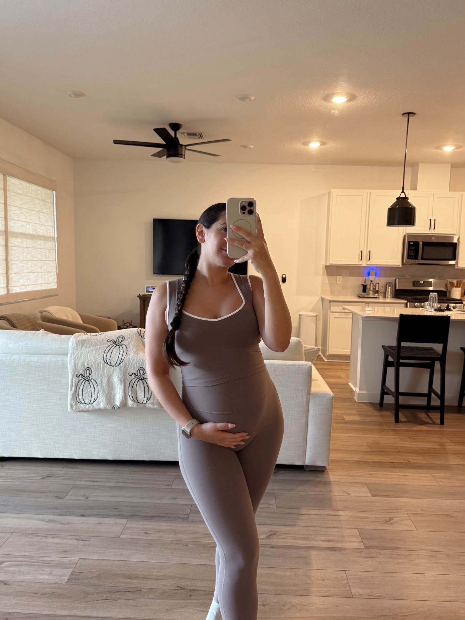 fav bump friendly active wear set from Abercrombie ✨ my usual size pre pregnancy and so comfy! 

#LTKBump #LTKActive #LTKBaby