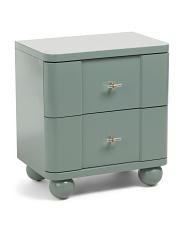 20x24x15 2 drawer lacquer finish side table with charging station | TJ Maxx